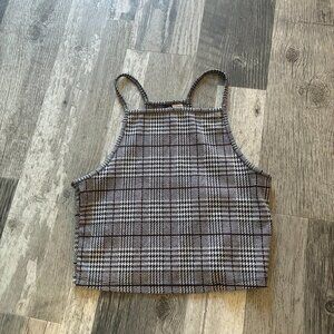 Divided H & M Crop Top (S) Plaid